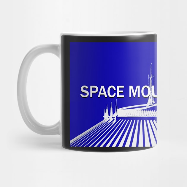 Space Mountain blue and white design by dltphoto